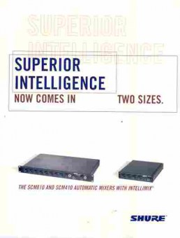 Буклет Shure Superior Intelligence SCM810 SCM410, 55-1306, Баград.рф
